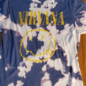 Hand Bleached Nirvana Smiley T-Shirts